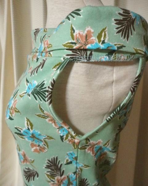  new goods GRLg Laile cocos nucifera hibiscus pattern tropical pattern no sleeve cut and sewn M