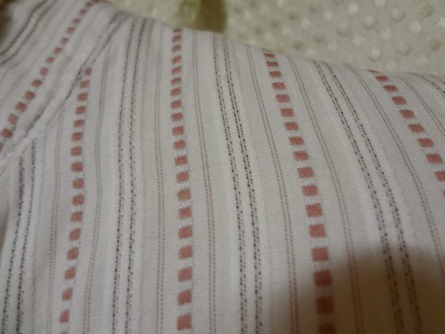  Italy made NARACAMICIE Nara Camicie dot stripe pattern frill blouse shirt I