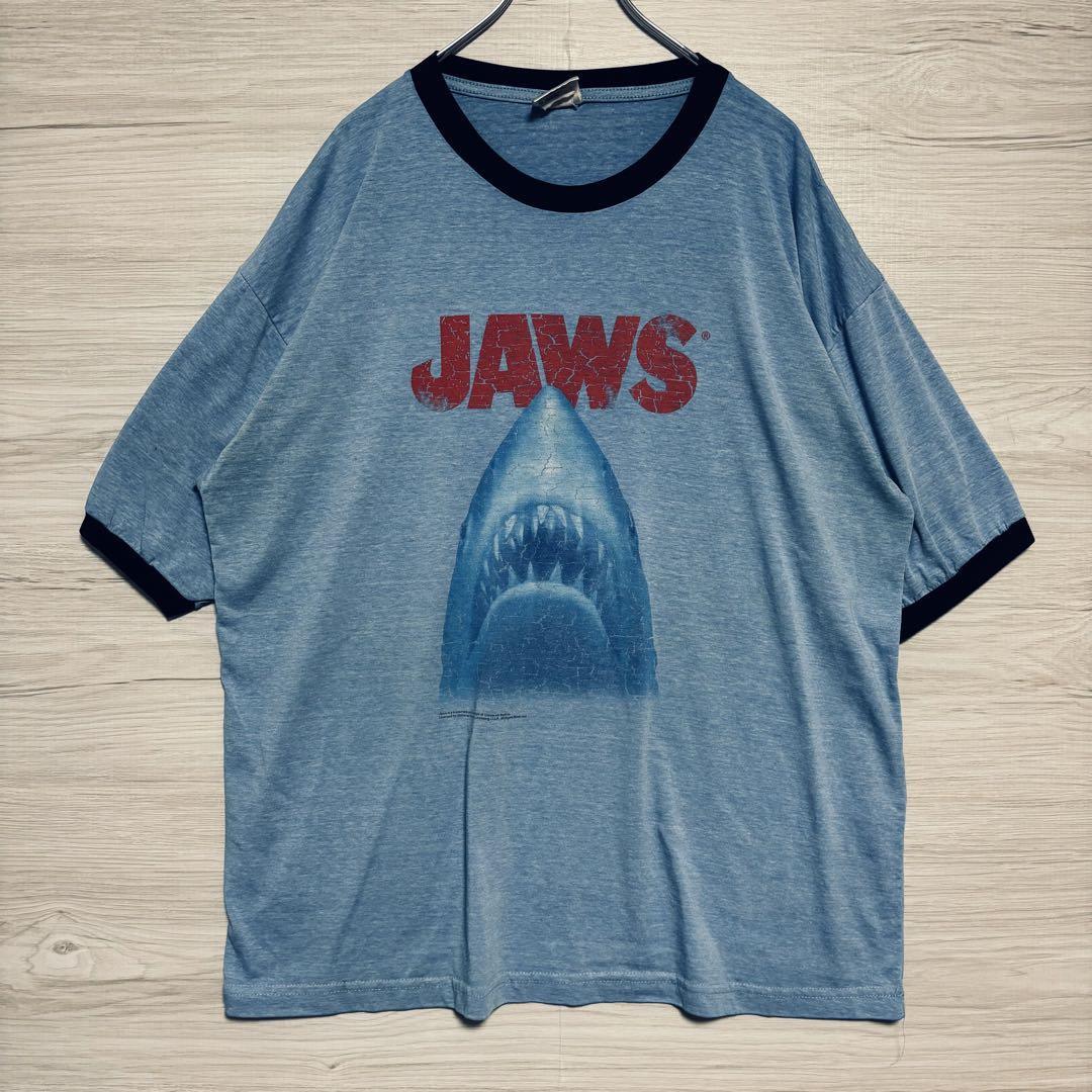 【入手困難】JAWS ジョーズ Tシャツ リンガー ヴィンテージ ユニバーサルスタジオ ビッグプリント ムービー 映画 サメ ゆったり 【入手困難】JAWS ジョーズ Tシャツ リンガー ヴィンテージ ユニバーサルスタジオ ビッグプリント ムービー 映画 サメ ゆったり