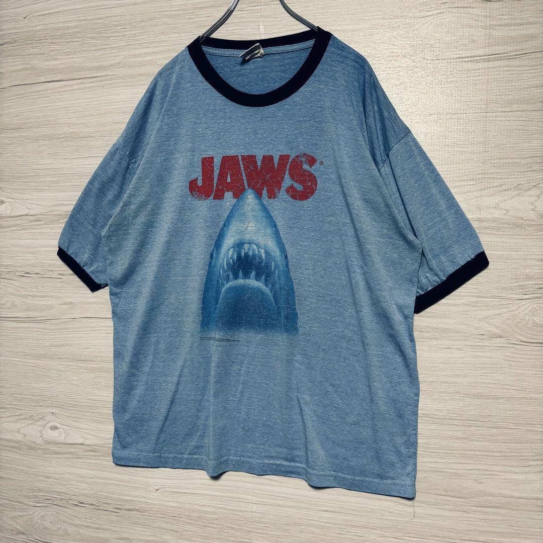 【入手困難】JAWS ジョーズ Tシャツ リンガー ヴィンテージ ユニバーサルスタジオ ビッグプリント ムービー 映画 サメ ゆったり 【入手困難】JAWS ジョーズ Tシャツ リンガー ヴィンテージ ユニバーサルスタジオ ビッグプリント ムービー 映画 サメ ゆったり