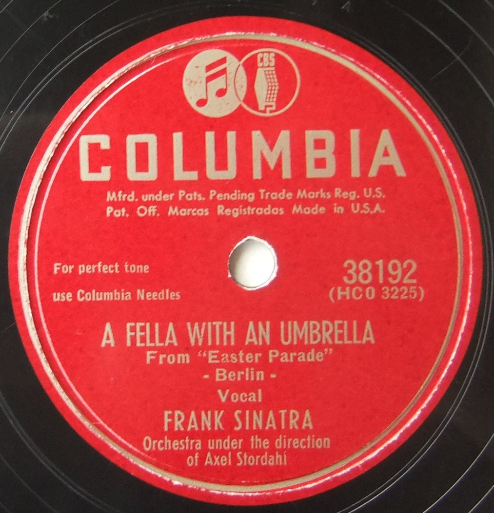 * FRANK SINATRA * It Only Happens When I Dance With You / A Fella With An Umbrella * Columbia 38192 (78rpm SP) *