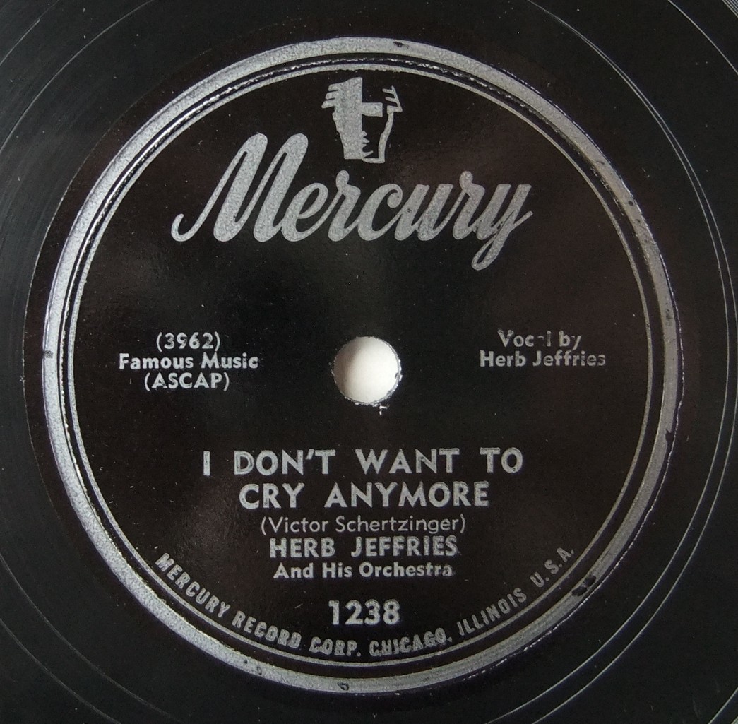 * HERB JEFFRIES * All Of Me / I Don \' t Want To Cry Anymore * Mercury 1238 (78rpm SP) *