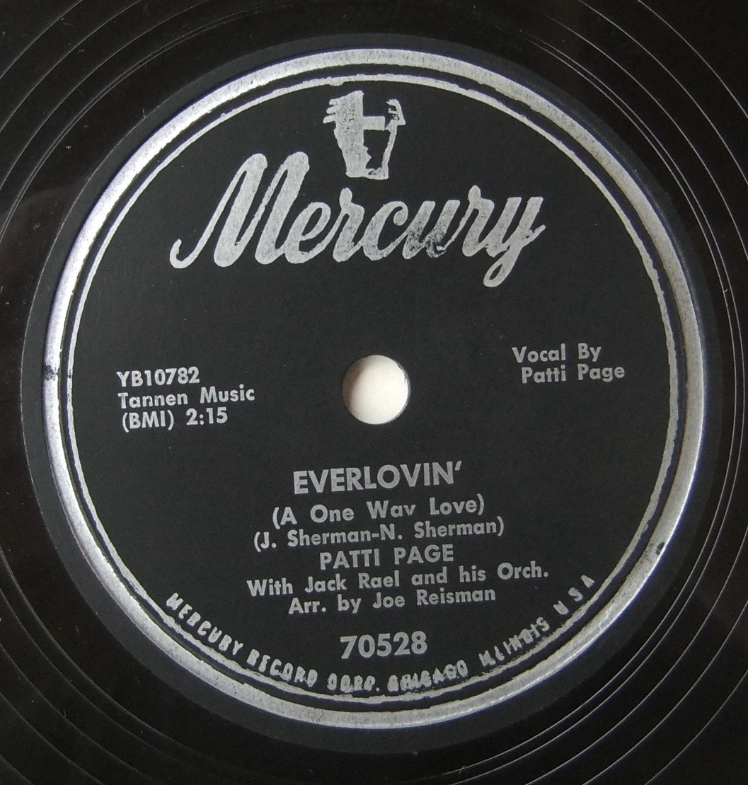 * PATTI PAGE * You Too Can Be A Dreamer / Everlovin \' * Mercury 70528 (78rpm SP) *