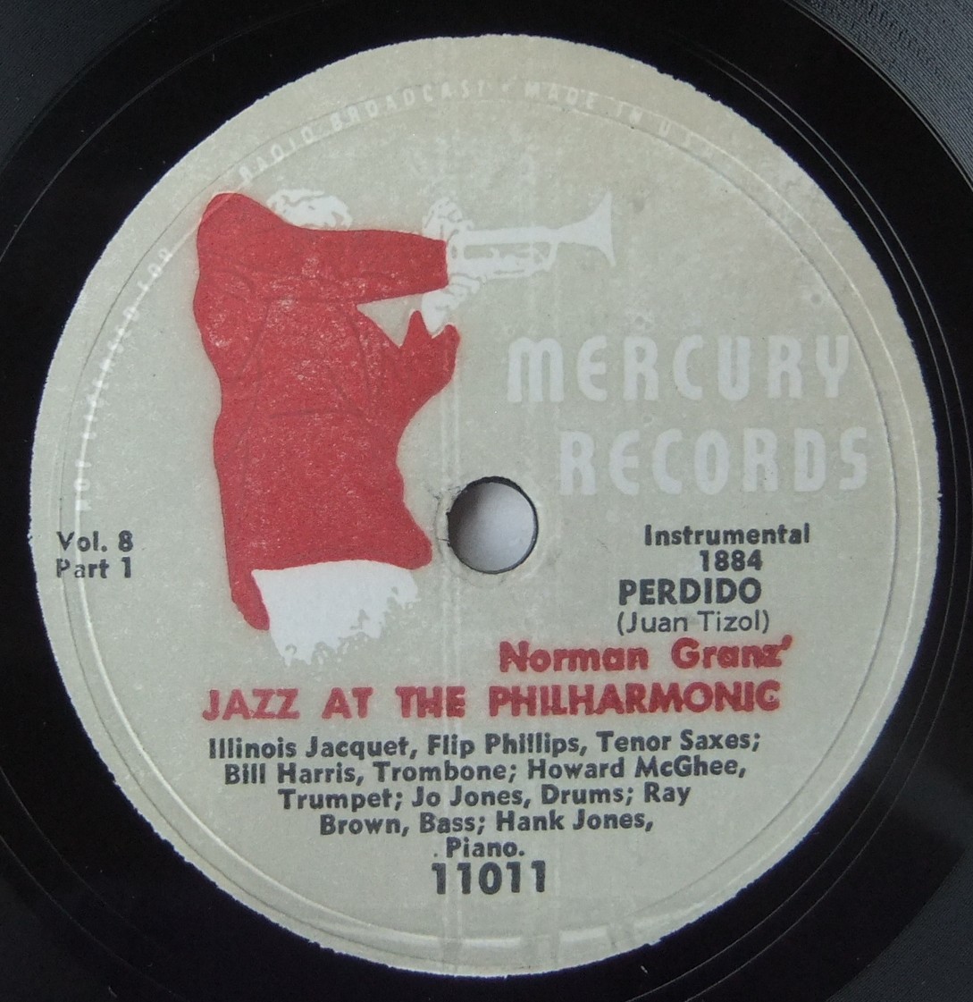 ◆ JAZZ AT THE PHILHARMONIC ◆ Perdido Part 1、Part 2 ◆ Mercury 11011 (78rpm SP) ◆_画像1