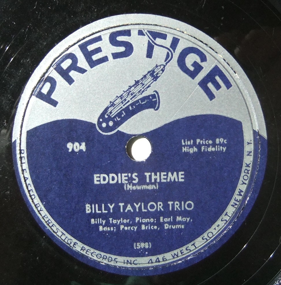 ◆ BILLY TAYLOR Trio ◆ Eddie ' s Theme / Goodbye ◆ Prestige 904 (78rpm SP) ◆_画像1