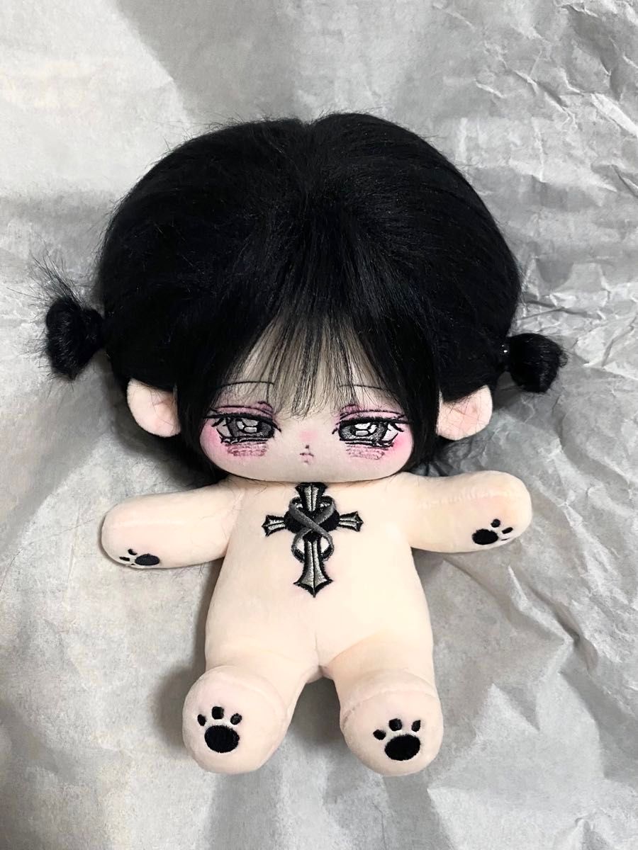 20cm無属性着せ替えぬいぐるみ 黒髪 人形 ドール スケルトン入り 20cm無属性着せ替えぬいぐるみ 黒髪 人形 ドール スケルトン入り
