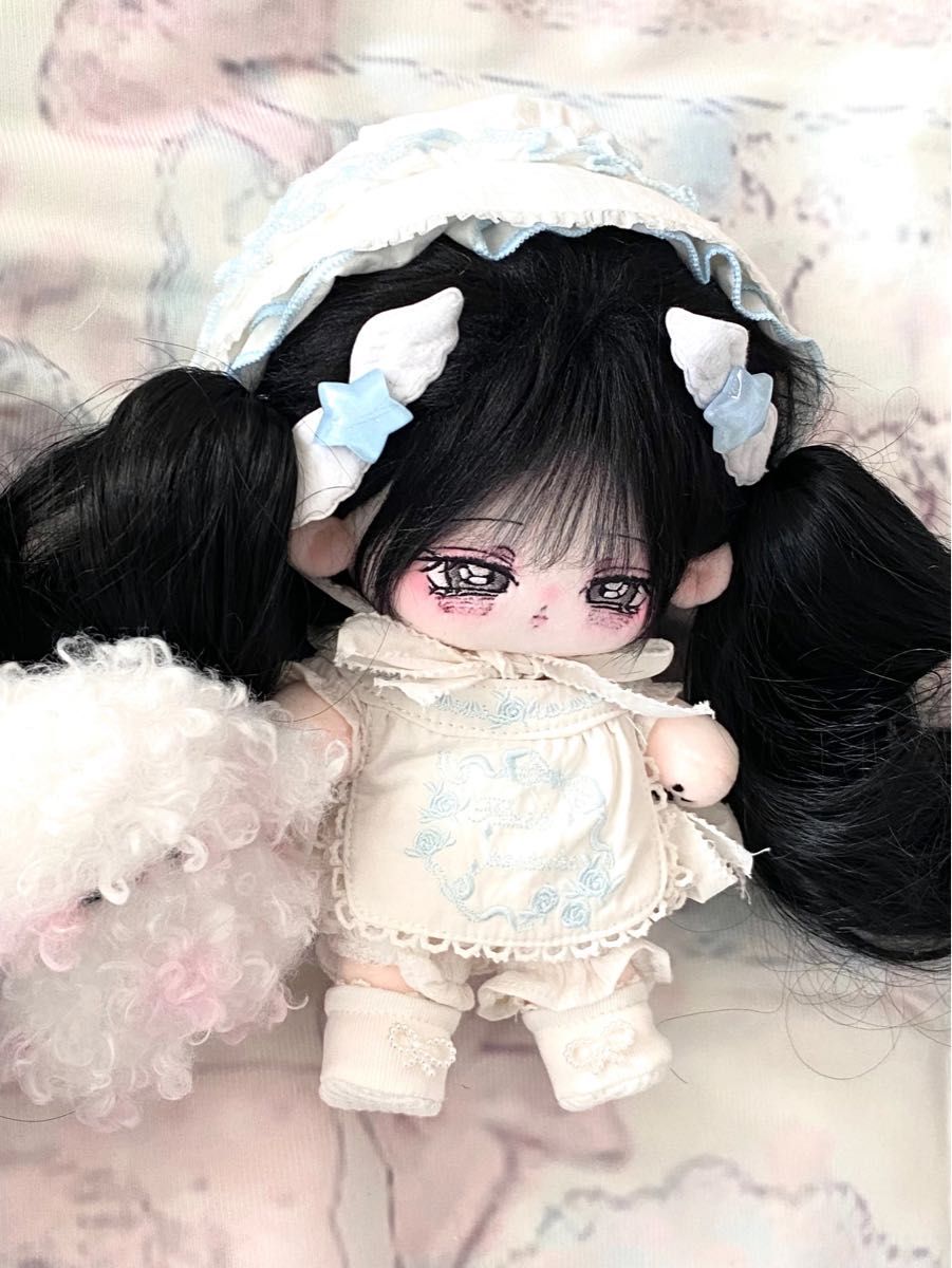 20cm無属性着せ替えぬいぐるみ 黒髪 人形 ドール スケルトン入り 20cm無属性着せ替えぬいぐるみ 黒髪 人形 ドール スケルトン入り