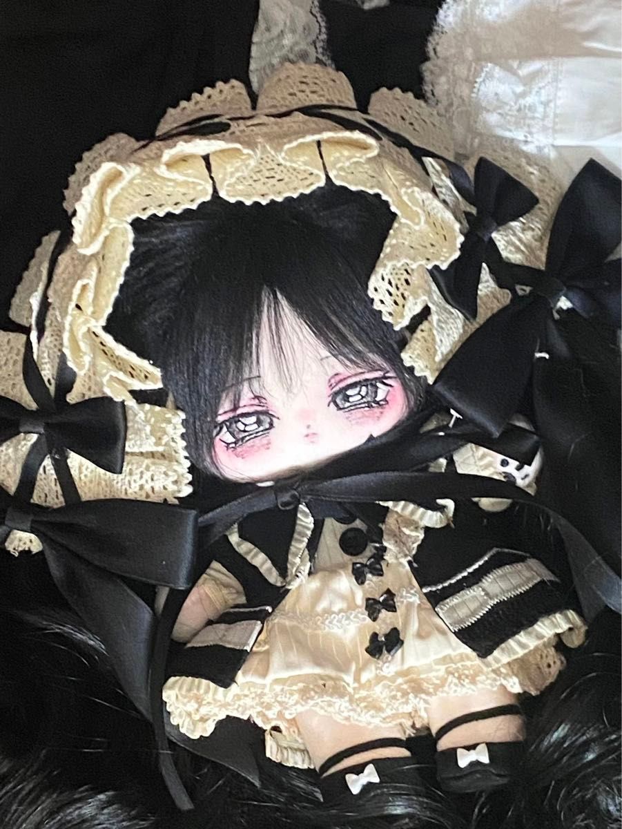 20cm無属性着せ替えぬいぐるみ 黒髪 人形 ドール スケルトン入り 20cm無属性着せ替えぬいぐるみ 黒髪 人形 ドール スケルトン入り