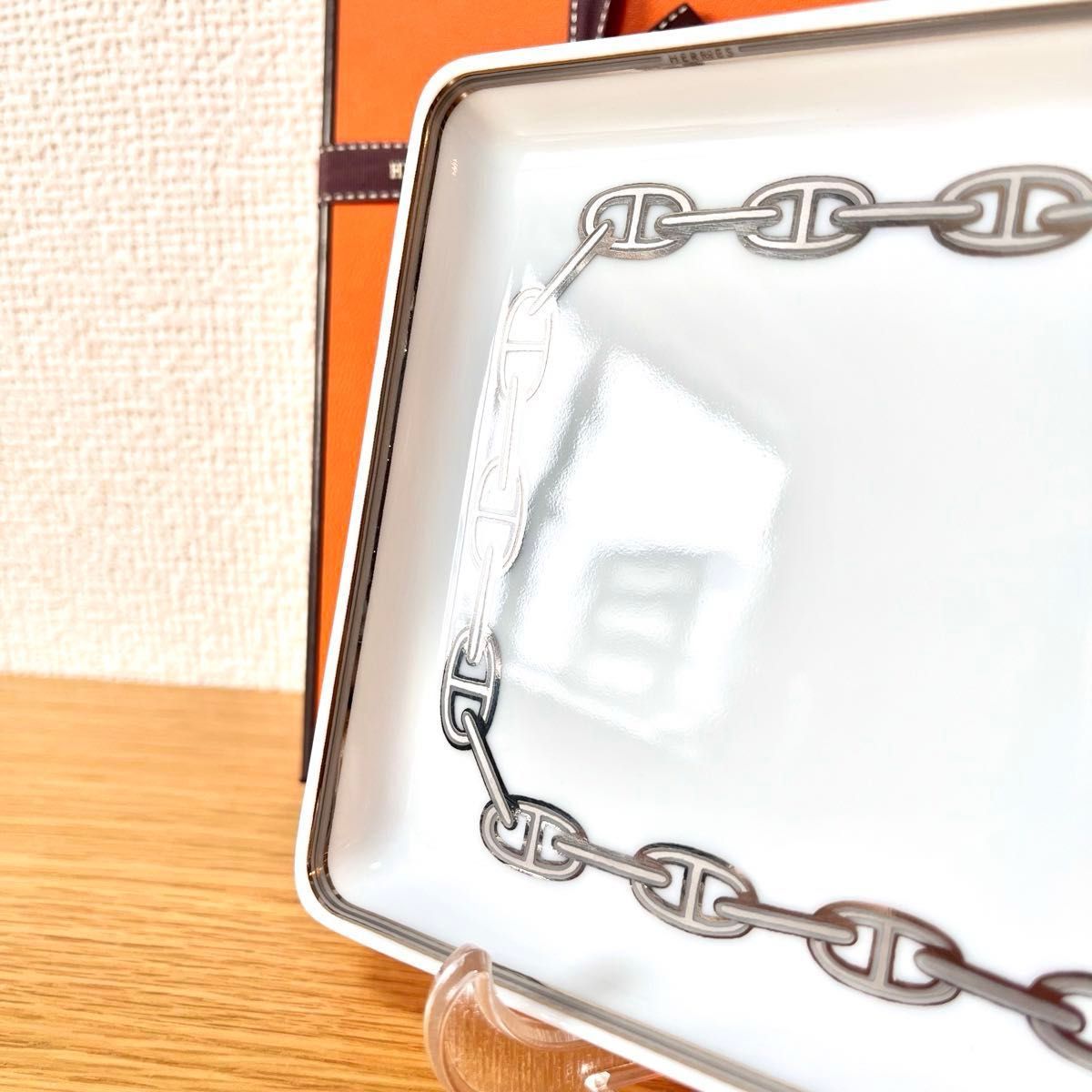新品 未使用品】エルメス シェーヌダンクル プラチナ 長方形 新品 未使用品】エルメス シェーヌダンクル プラチナ 長方形