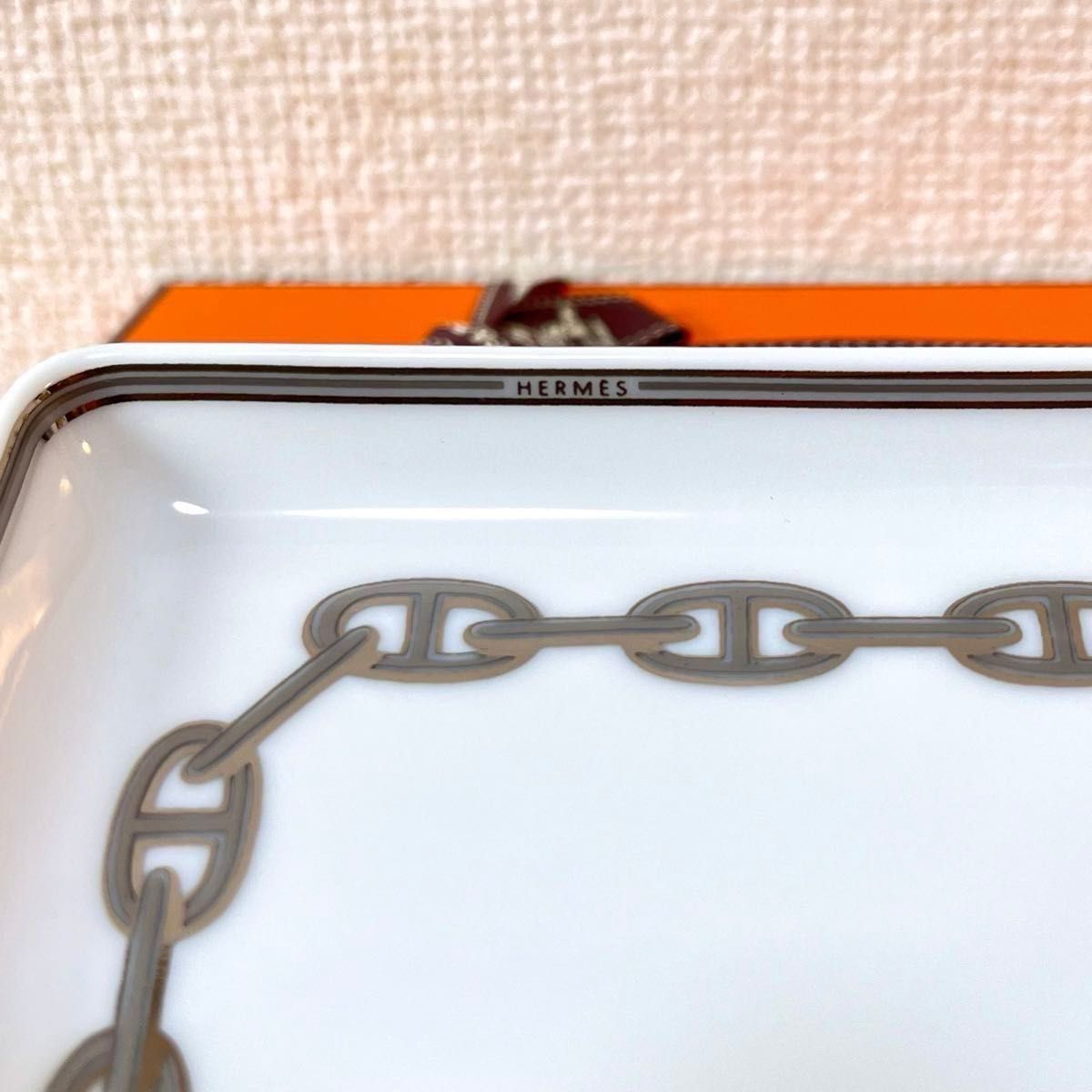 新品 未使用品】エルメス シェーヌダンクル プラチナ 長方形 新品 未使用品】エルメス シェーヌダンクル プラチナ 長方形