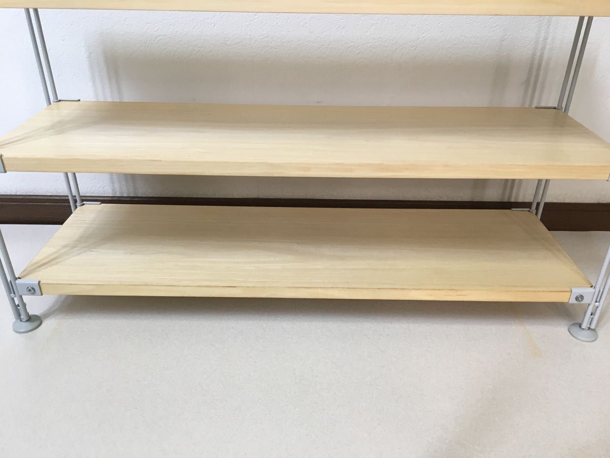 MUJI 無印良品 スチール ユニットシェルフ 3段 木製棚 匿名配送 MUJI 無印良品 スチール ユニットシェルフ 3段 木製棚 匿名配送