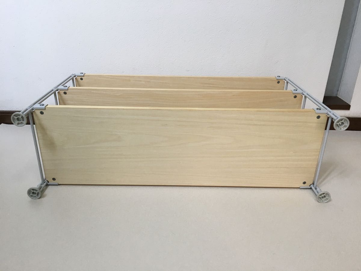 MUJI 無印良品 スチール ユニットシェルフ 3段 木製棚 匿名配送 MUJI 無印良品 スチール ユニットシェルフ 3段 木製棚 匿名配送