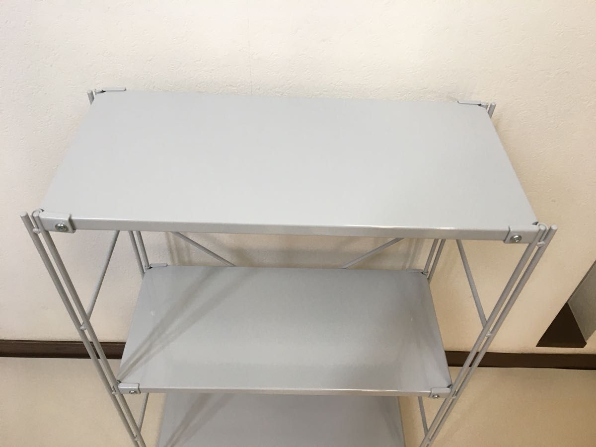 美品 MUJI 無印良品 スチール ユニット シェルフ 3段 匿名配送 美品 MUJI 無印良品 スチール ユニット シェルフ 3段 匿名配送