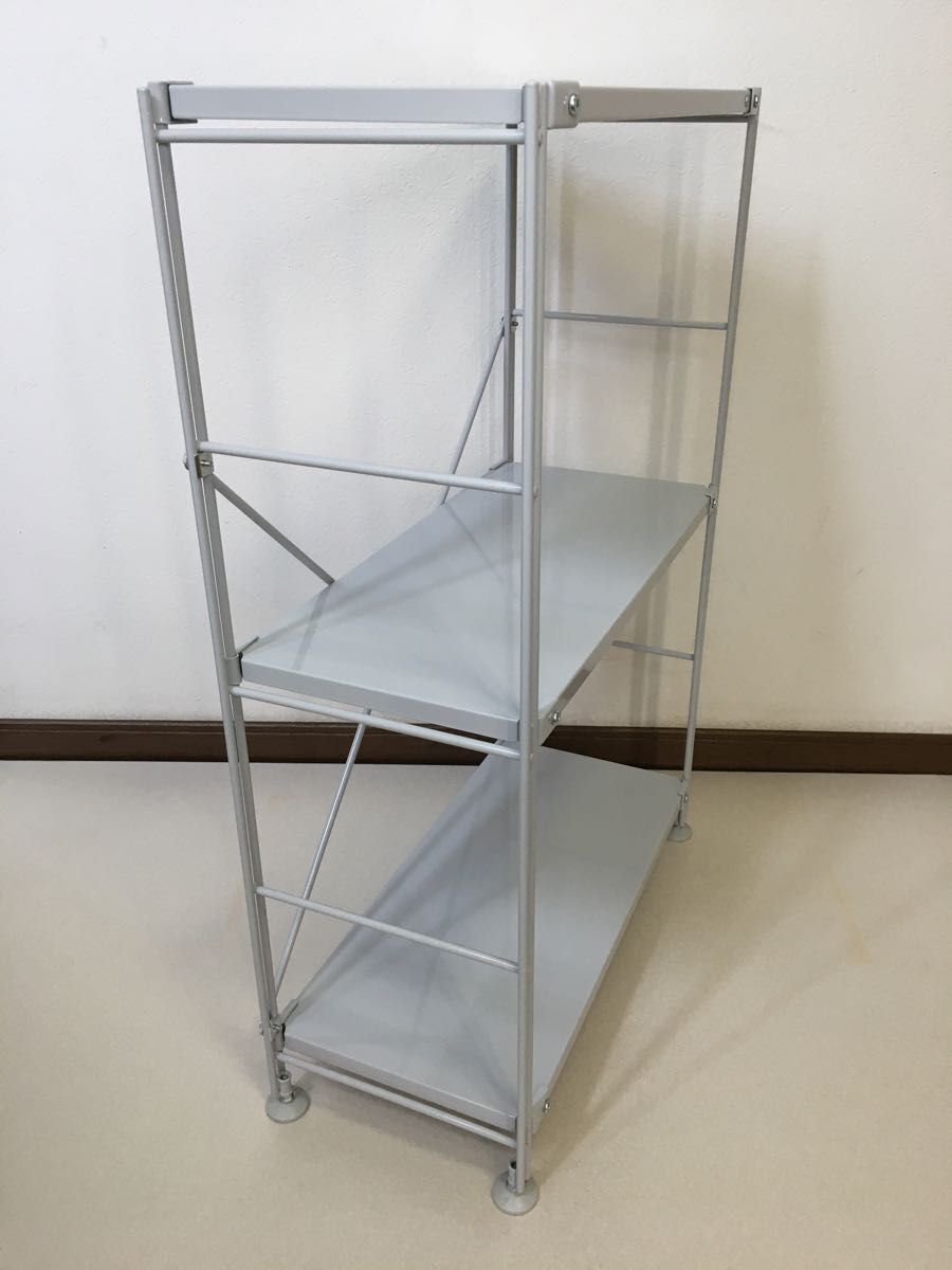美品 MUJI 無印良品 スチール ユニット シェルフ 3段 匿名配送 美品 MUJI 無印良品 スチール ユニット シェルフ 3段 匿名配送
