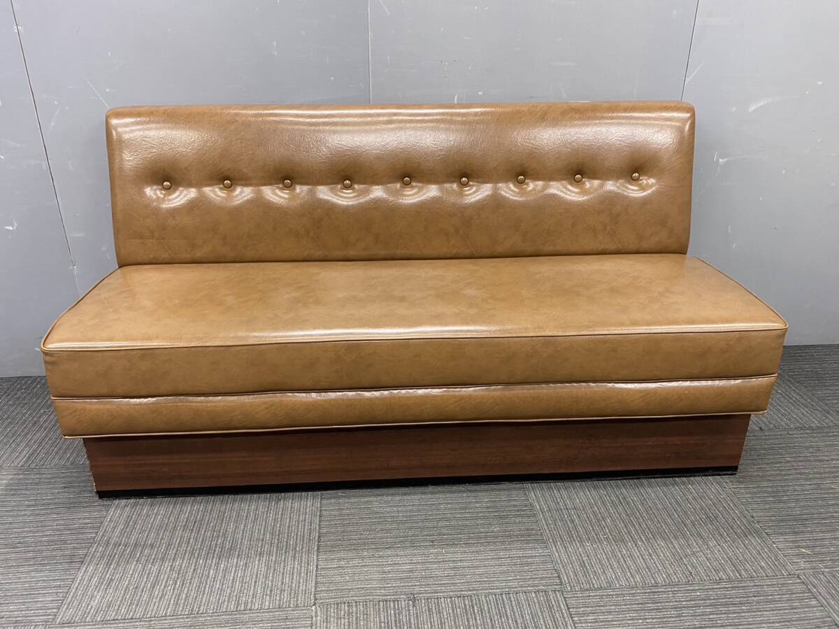 * tube 2307* our company flight correspondence region equipped * business use * lobby bench sofa width 1600mm* vinyl leather * Cafe coffee shop karaoke dining * brown group 