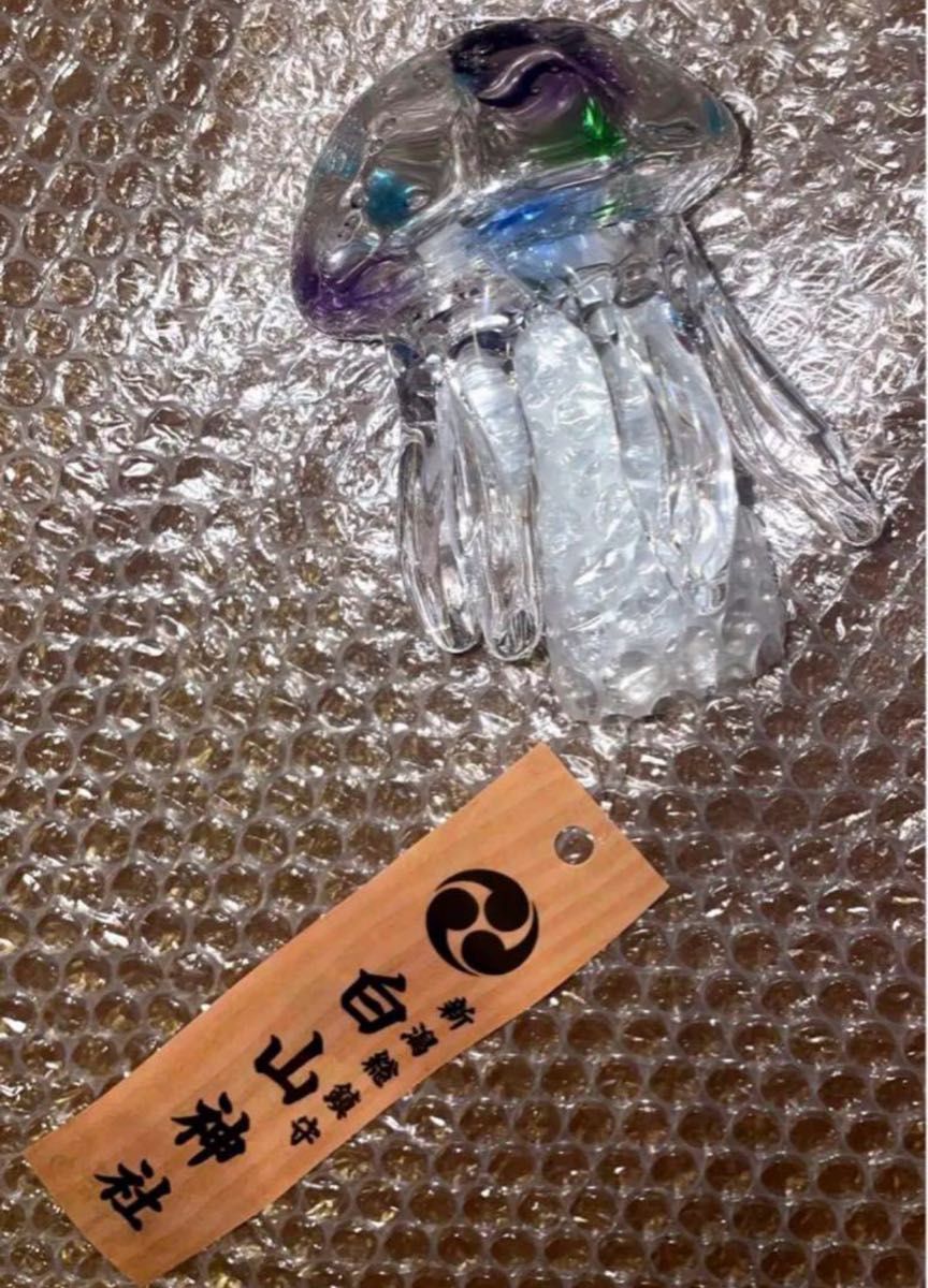 弥彦TAKU GLASS白山神社ガラス風鈴 クラゲ風鈴 海月硝子細工 弥彦TAKU GLASS白山神社ガラス風鈴 クラゲ風鈴 海月硝子細工