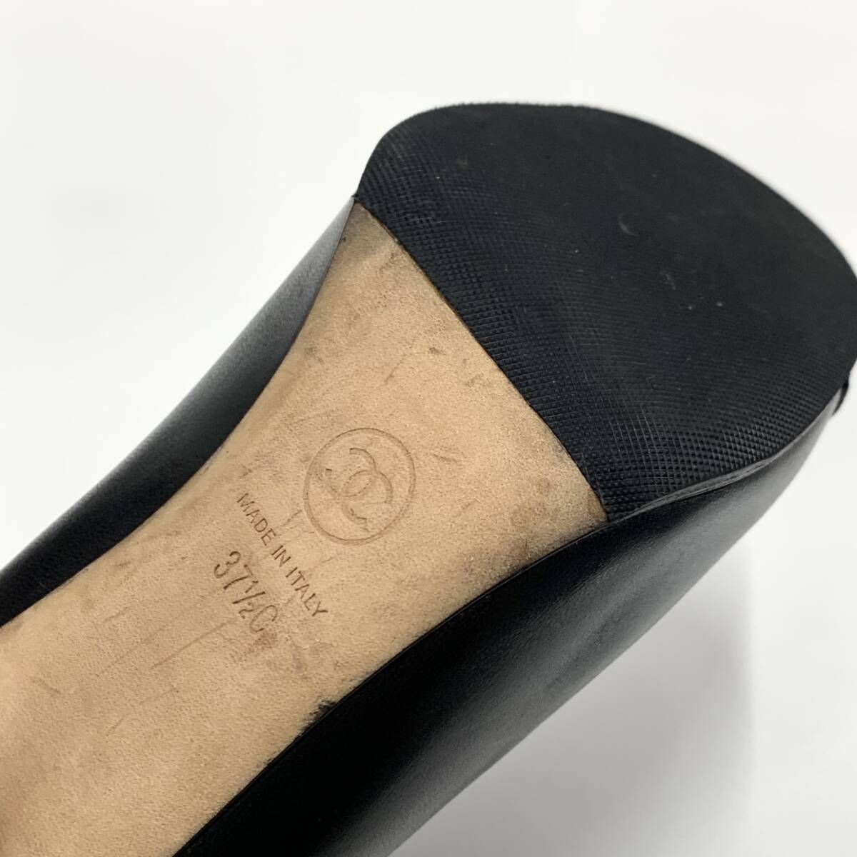 M10228 シャネル レザー パール ココマーク パンプス ブラック M10228 シャネル レザー パール ココマーク パンプス ブラック