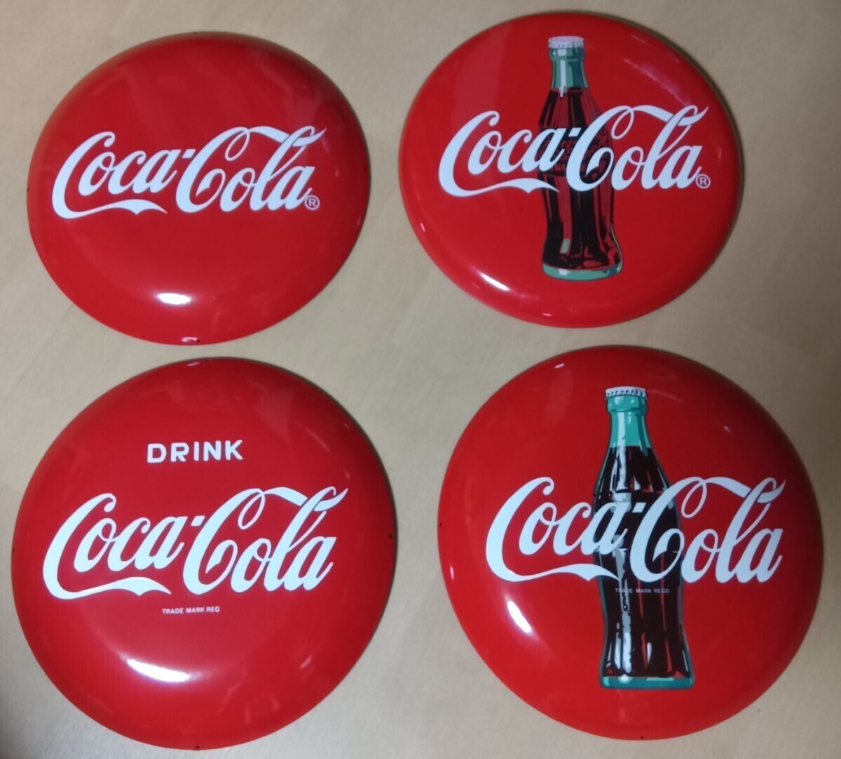 コカ・コーラ ホーロー看板 Coca-Cola 琺瑯丸看板 ボタンサイン コカ・コーラ ホーロー看板 Coca-Cola 琺瑯丸看板 ボタンサイン