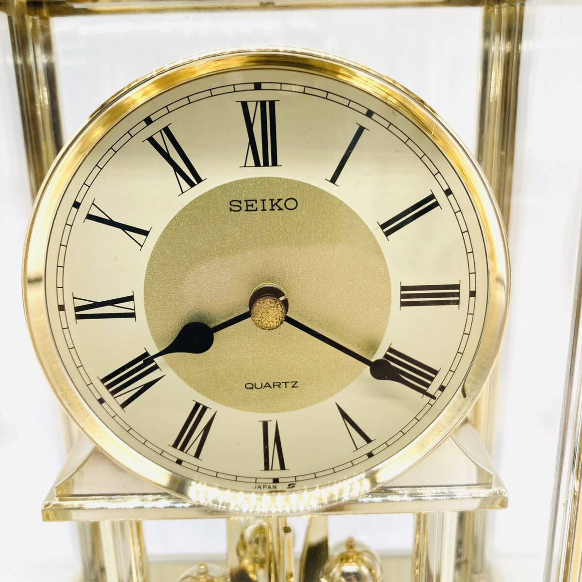 長期保管品】SEIKO セイコー クオーツ 置時計 QZ 411G ゴールド 長期保管品】SEIKO セイコー クオーツ 置時計 QZ 411G ゴールド