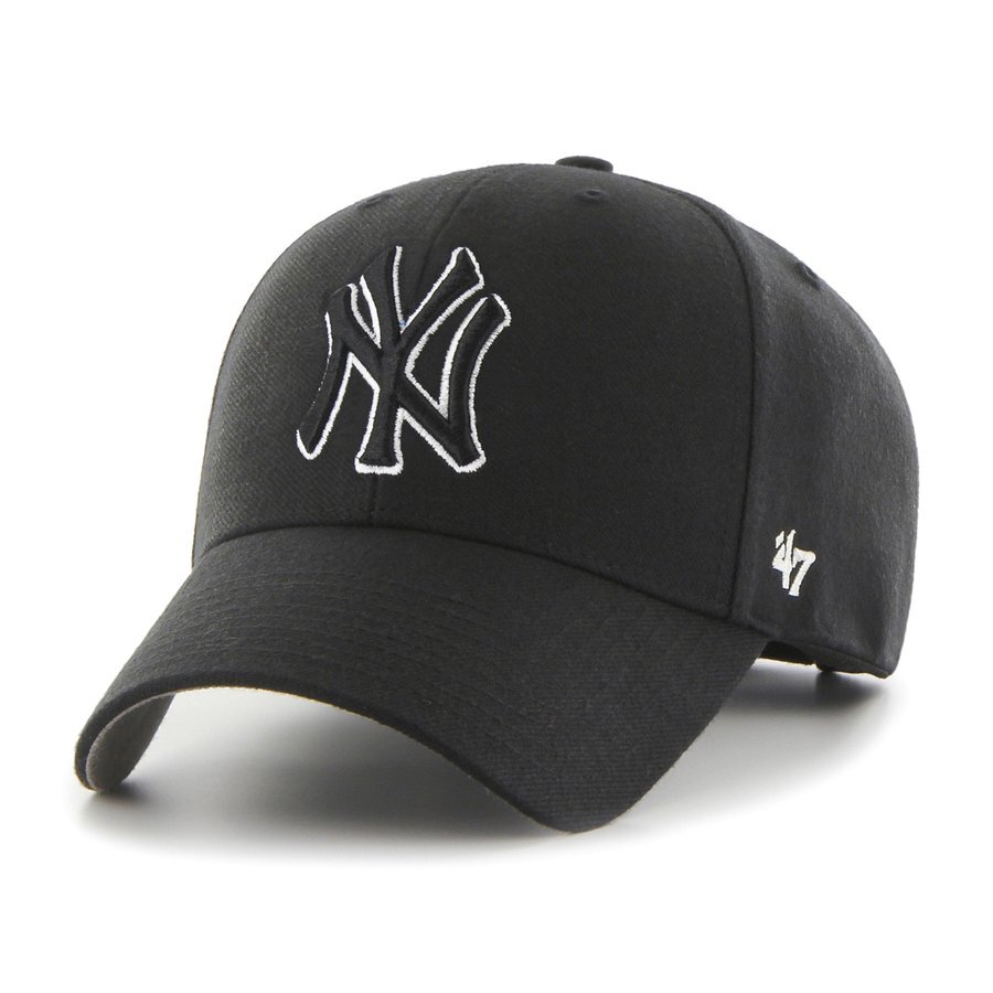 キャップ 47 MVP 春夏 秋冬 ヤンキース Yankees ベースボールキャップ メンズ レディース ブラック×ブラック&ホワイト