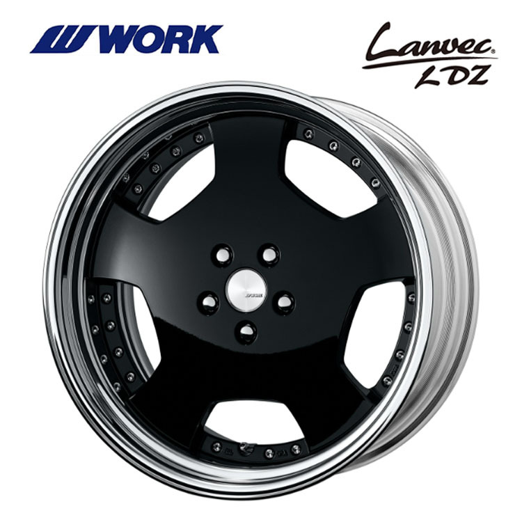 送料無料 ワーク LANVEC LDZ STEP RIM DEEP RIM Odisk 12.5J-21 +82~-39 5H-120 (21インチ) 5H120 12.5J+82~-39【4本セット 新品】