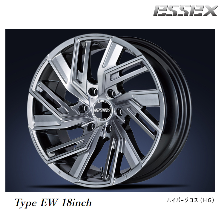 送料無料 エセックス Type EW 18inch 7.5J-18 +43 6H-139.7 (18インチ) 6H139.7 7.5J+43【4本セット 新品】