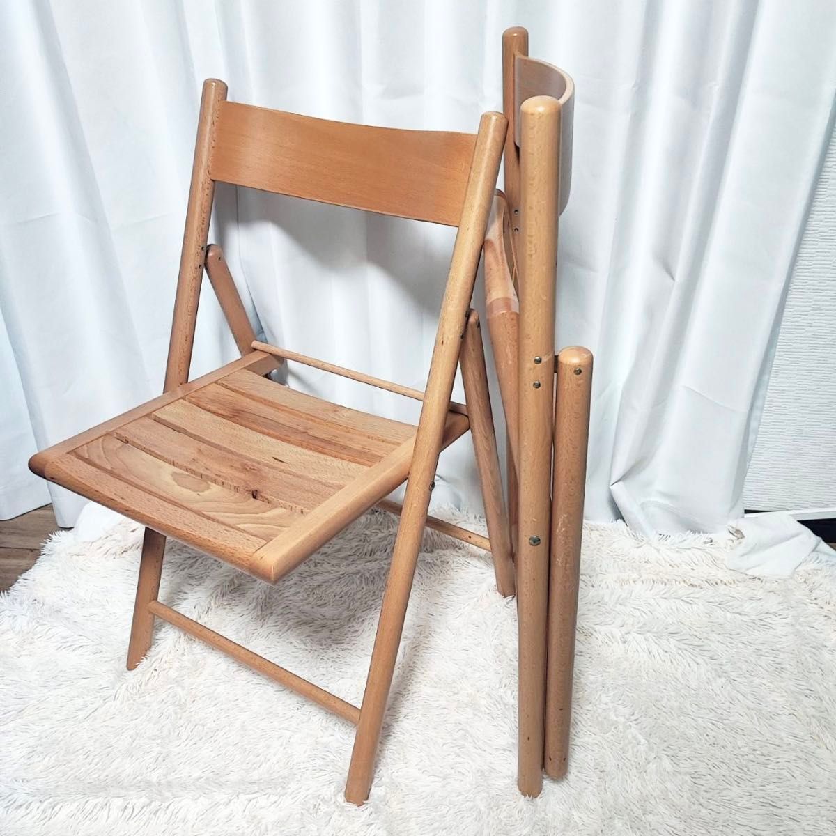 廃盤品 セット 無印良品 折りたたみチェア 木製 椅子 折りたたみ 廃盤品 セット 無印良品 折りたたみチェア 木製 椅子 折りたたみ