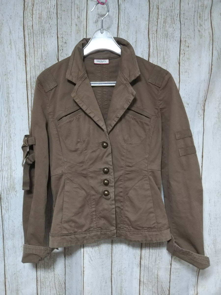 MAX&Co Max and ko- jacket cotton Brown 40 long sleeve outer garment autumn winter outer 