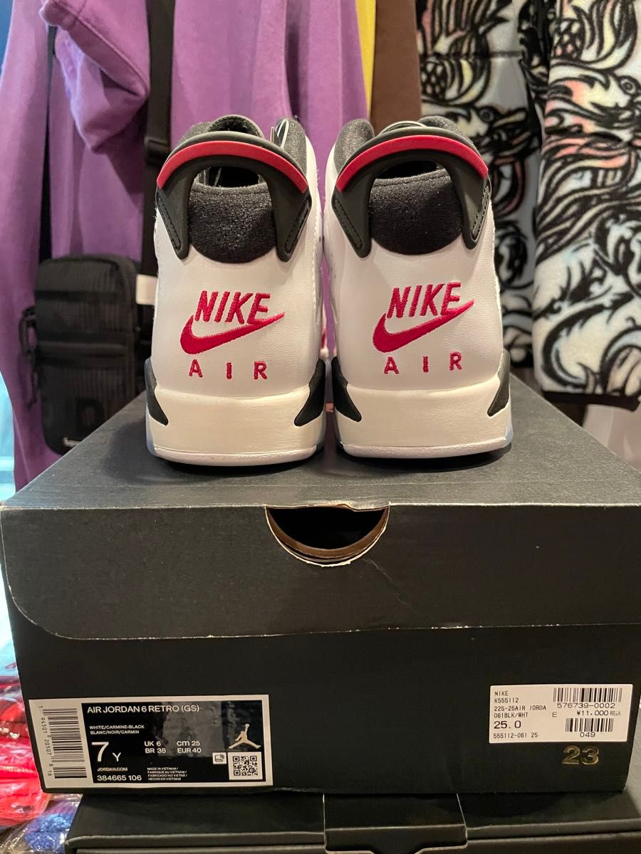 Air Jordan6 Retro GS Carmine 2021 384665-106 エアジョーダン6 Air Jordan6 Retro GS Carmine 2021 384665-106 エアジョーダン6