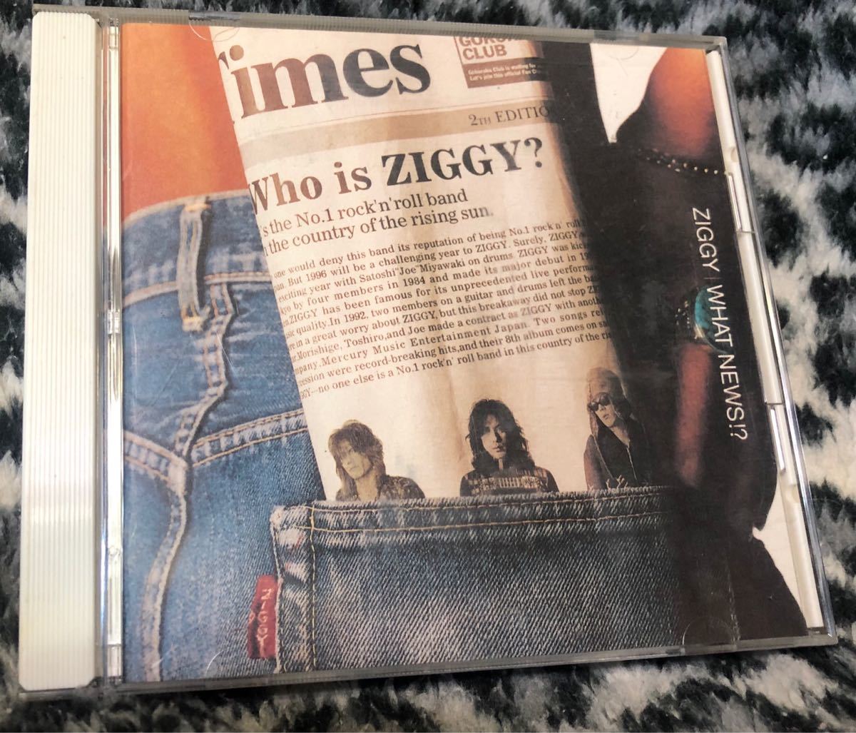 ☆ ZIGGY「what news!?」1996年、グラムロック、ロックンロール、森重樹一_画像1