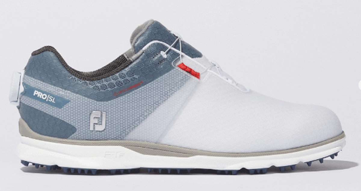  новый товар # foot Joy #2022.9#MEN'S Pro SL спорт боа #53314# белый | голубой #25.5CM(W=EEE)# шиповки отсутствует боа # стандартный товар 