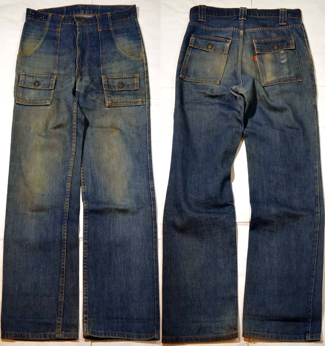 h489/LEVIS BUSHパンツ ヴィンテージ 人気のストレート　色落ち抜群 極上品！