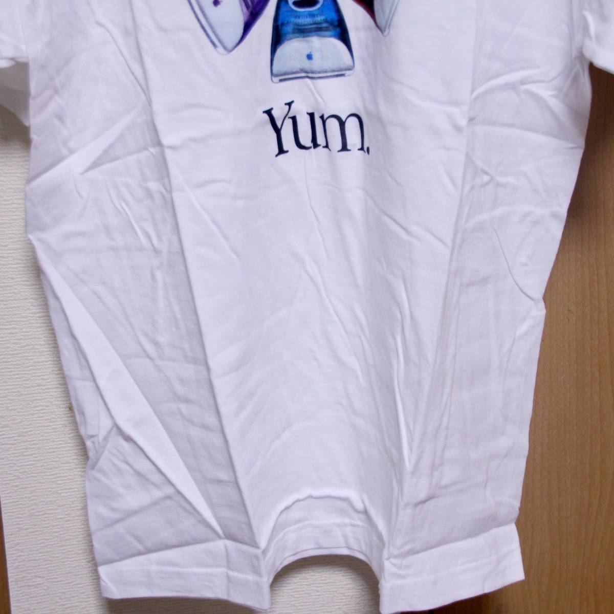 00s デッドストック レア Apple Computer アップル コンピューター iMac Yum. Tシャツ 非売品 ノベルティ Think Different レインボーロゴ