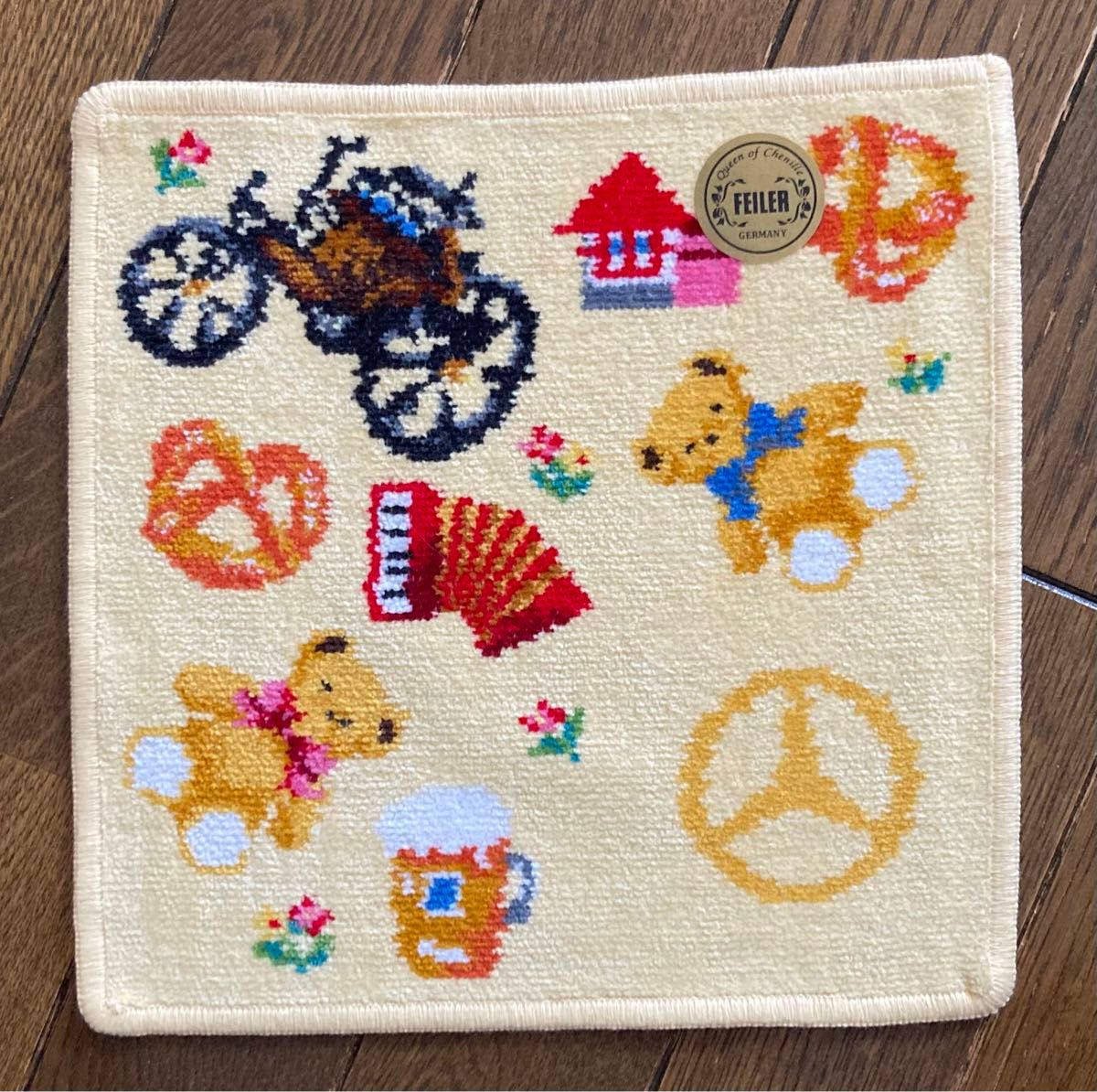 FEILERハンカチ メルセデスベンツコラボ【イエロー】未使用品 FEILERハンカチ メルセデスベンツコラボ【イエロー】未使用品