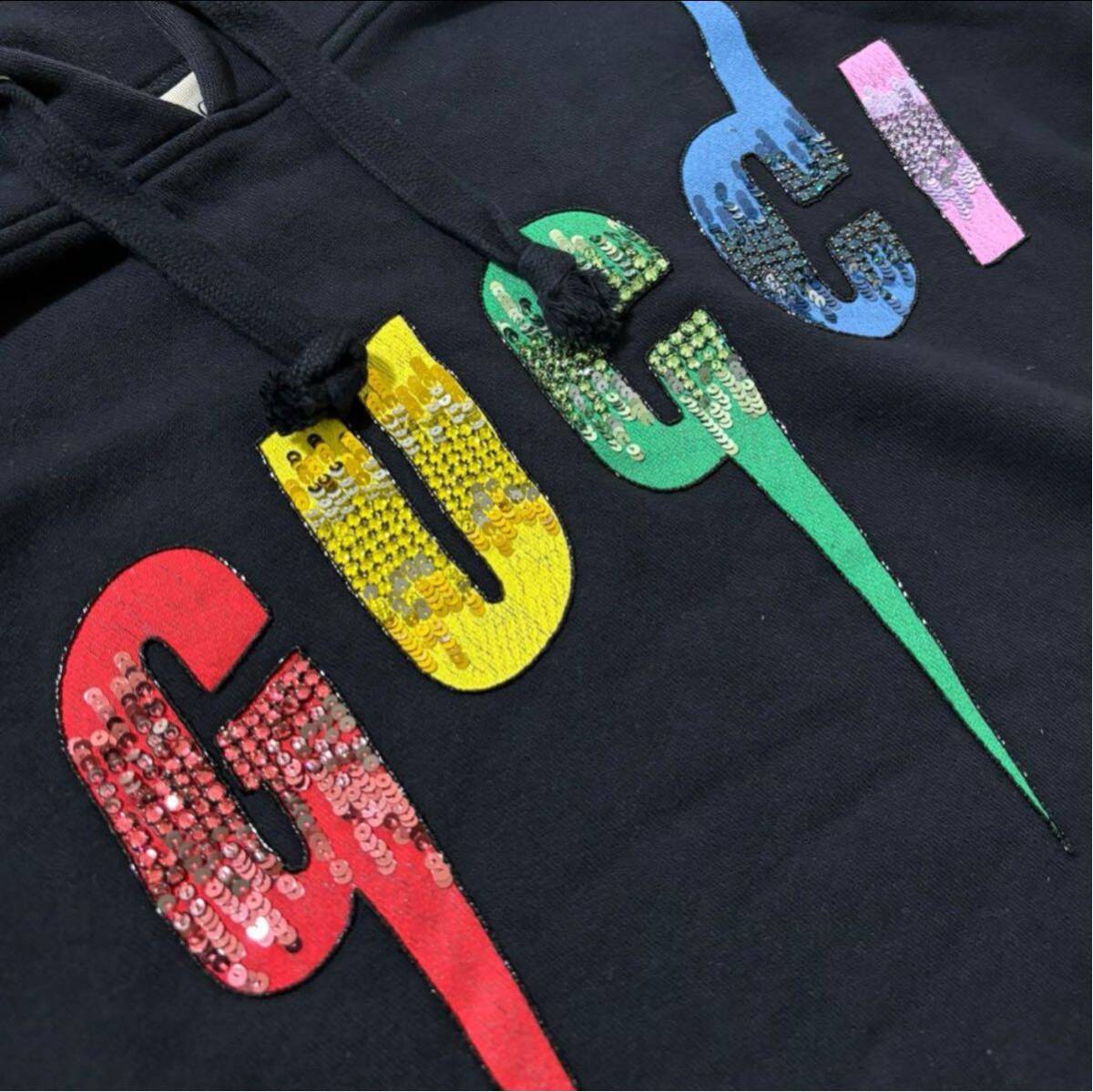 イタリア製 現行美品 GUCCI ブレードロゴ スウェット パーカー L イタリア製 現行美品 GUCCI ブレードロゴ スウェット パーカー L