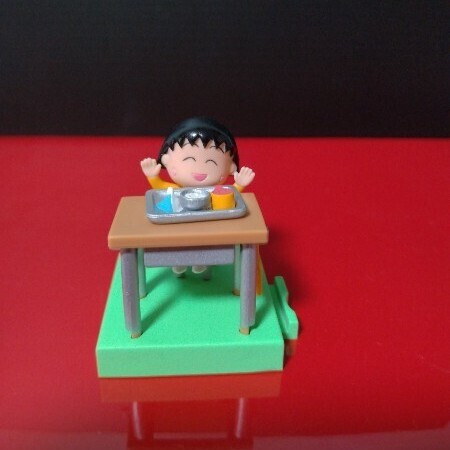ちびまる子ちゃんジオラマフィギュア　まるちゃんと給食