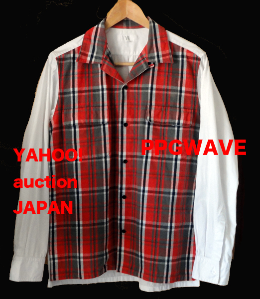 Y's for men チェック切替 シャツ 3 美品!_画像1