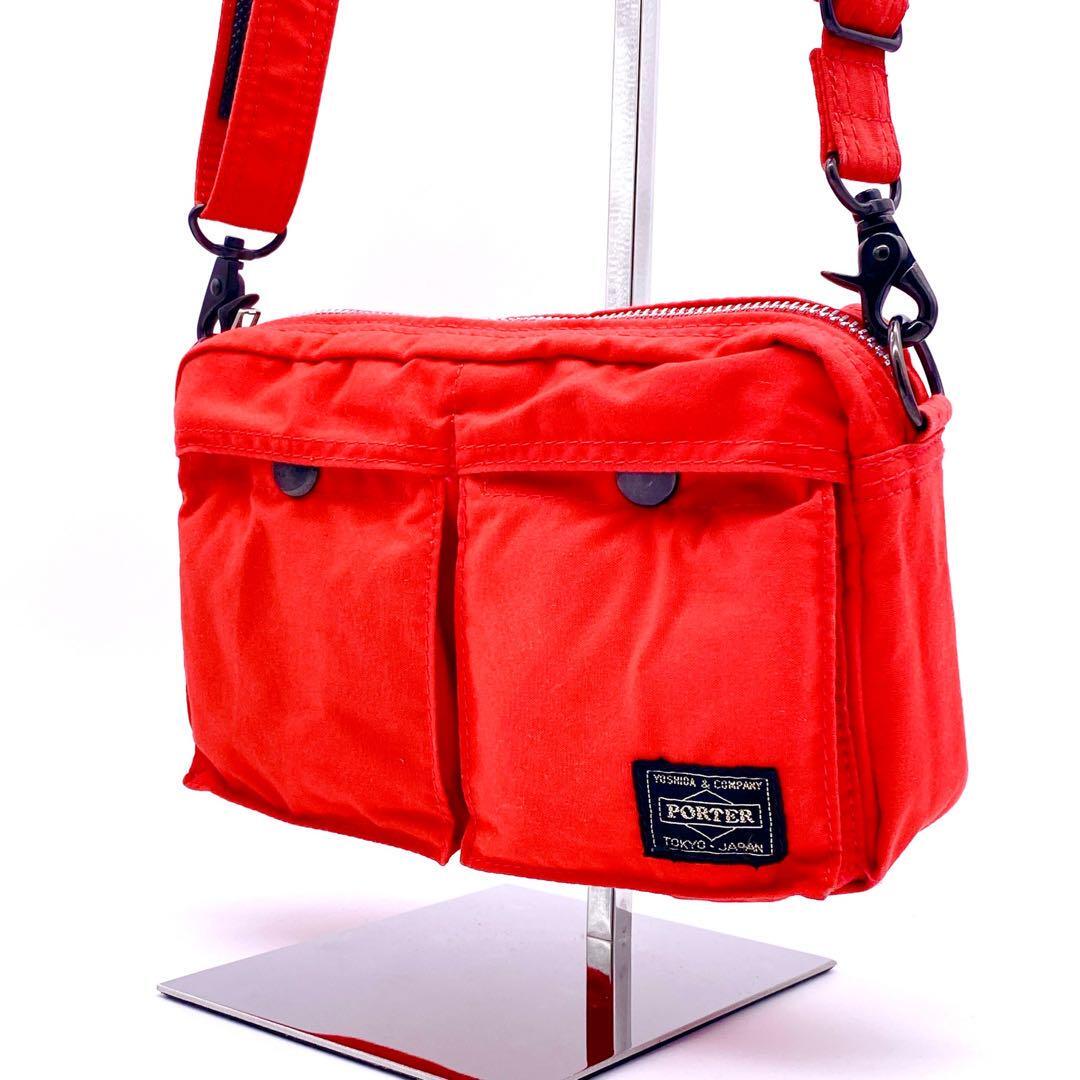 希少】吉田カバン ポーター PORTER ショルダーバッグ レッド RED 希少】吉田カバン ポーター PORTER ショルダーバッグ レッド RED