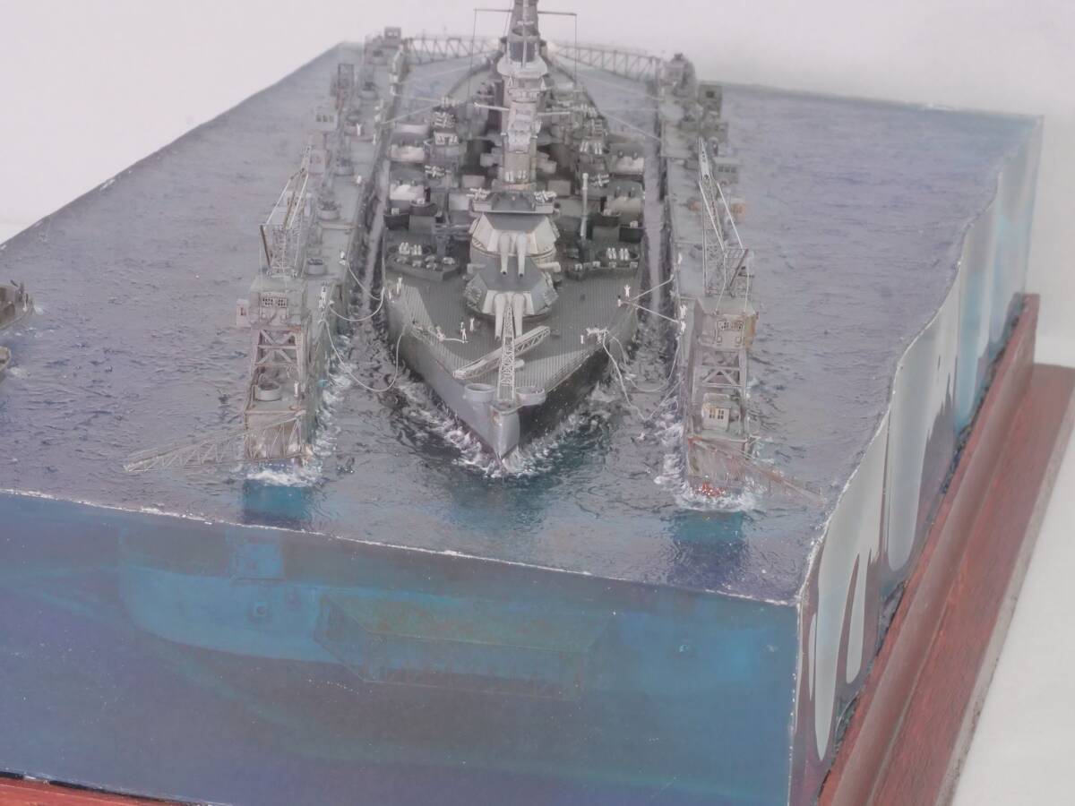 完成品 1/700 アメリカ海軍 ウェスト・バージニア & 浮ドック 完成品 1/700 アメリカ海軍 ウェスト・バージニア & 浮ドック