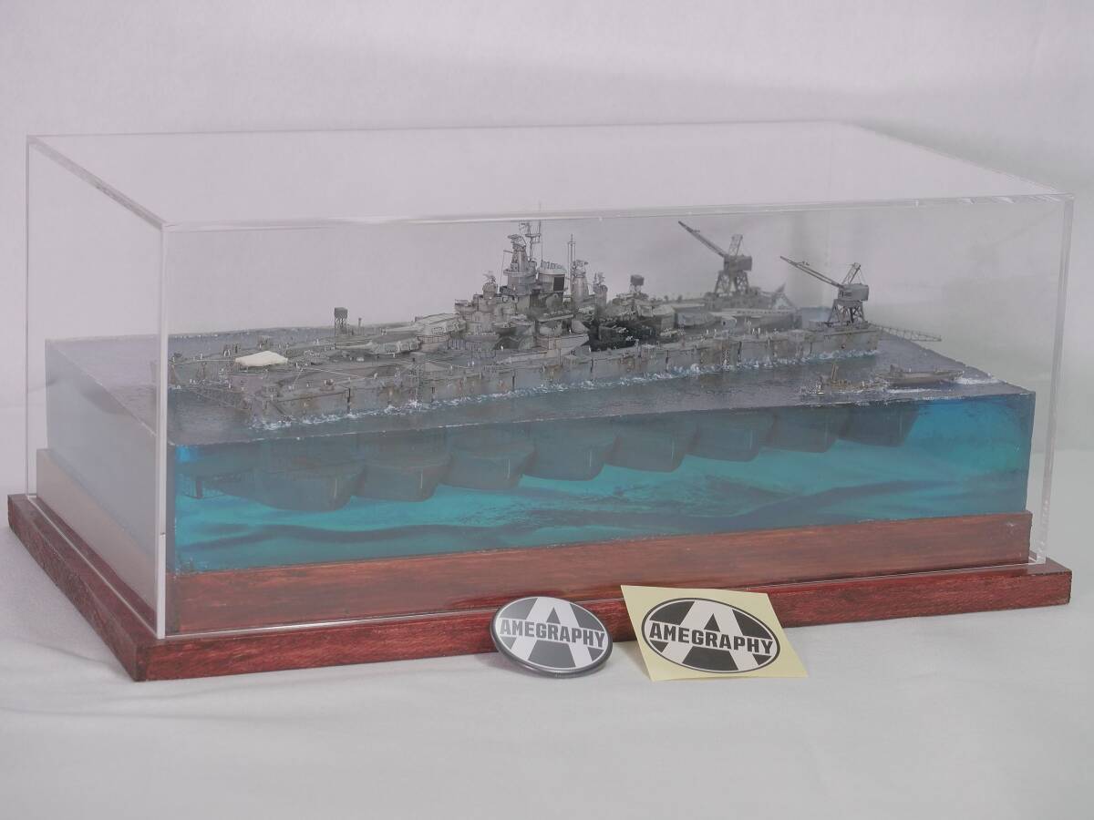 完成品 1/700 アメリカ海軍 ウェスト・バージニア & 浮ドック 完成品 1/700 アメリカ海軍 ウェスト・バージニア & 浮ドック