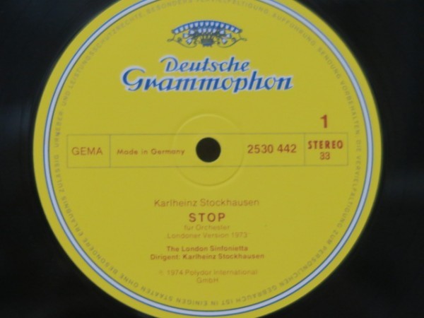 LP*shutok - uzenSTOCKHAUSEN, THE LONDON SINFONIETTA / Stop Ylem ( Германия запись )