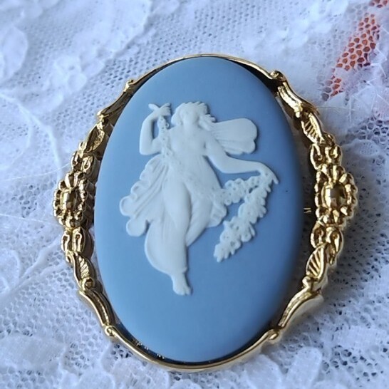 Wedgwood ウェッジウッド イギリス製 ブルージャスパー カメオ Wedgwood ウェッジウッド イギリス製 ブルージャスパー カメオ