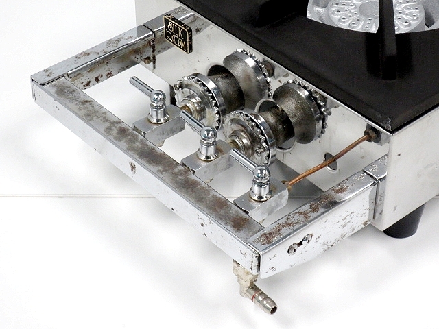 【送料別】★山岡金属工業 ガステーブルコンロ W320×D450×H181 S-1200 2006年式 LPガス 業務用 ガスコンロ コンロ 厨房用品:240709-R1