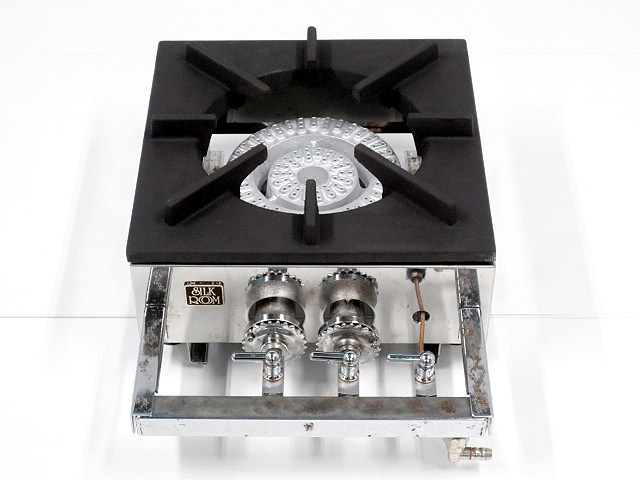 【送料別】★山岡金属工業 ガステーブルコンロ W320×D450×H181 S-1200 2006年式 LPガス 業務用 ガスコンロ コンロ 厨房用品:240709-R1