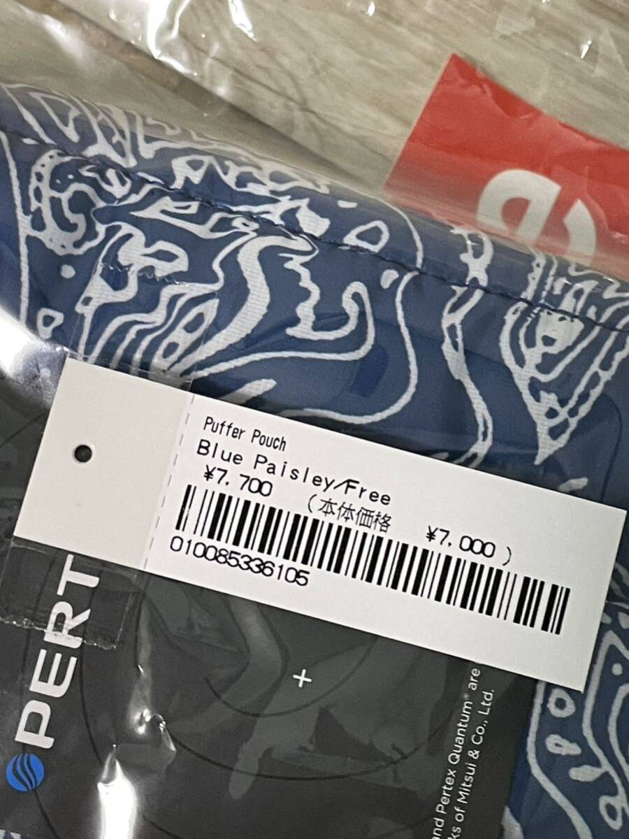 新品 22FW WEEK 14 青 Supreme Puffer Pouch Blue Paisley 新品 22FW WEEK 14 青 Supreme Puffer Pouch Blue Paisley