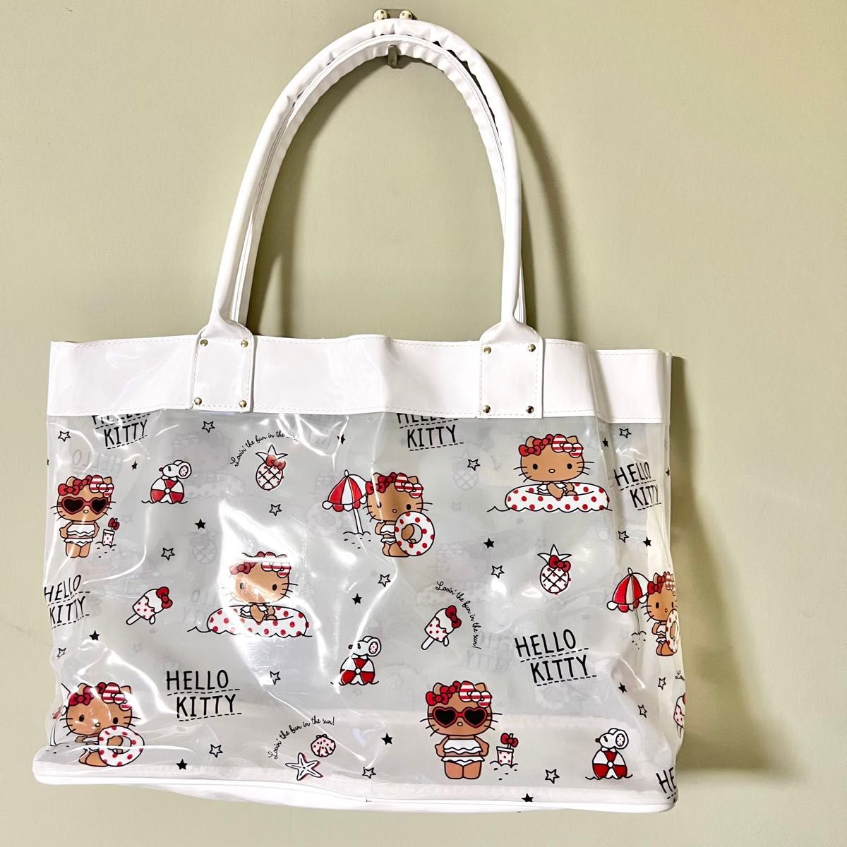 新品タグ付】サンリオ HelloKitty ハローキティ プールバッグ 新品タグ付】サンリオ HelloKitty ハローキティ プールバッグ