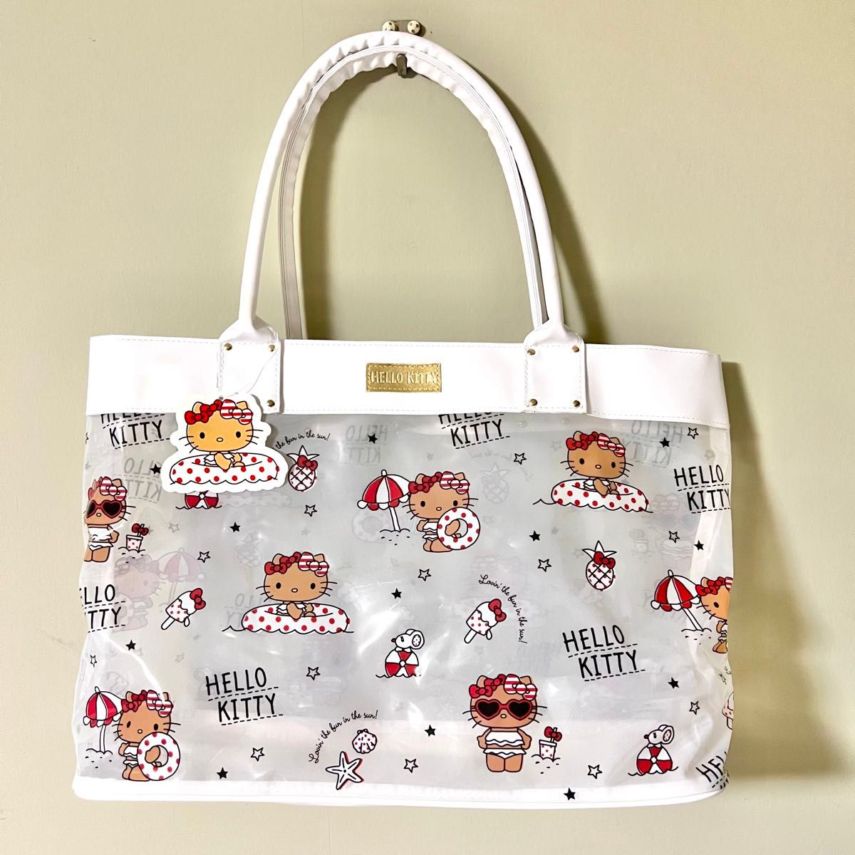 新品タグ付】サンリオ HelloKitty ハローキティ プールバッグ 新品タグ付】サンリオ HelloKitty ハローキティ プールバッグ