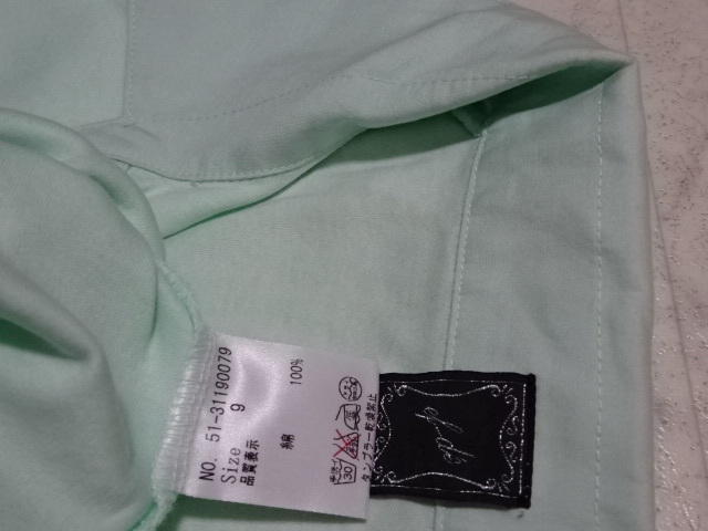 # как новый ef-de ef-de сделано в Японии franc доллар хлопок 100% рубашка-поло с коротким рукавом футболка tops mint green Golf тоже M размер 38 номер 9 номер 2 номер 