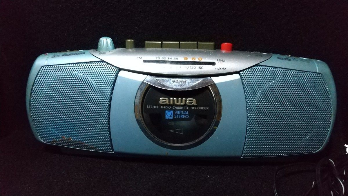 昭和レトロ/1999年製/不動品/AIWA/テープラジカセ /ラジオ/電池 昭和レトロ/1999年製/不動品/AIWA/テープラジカセ /ラジオ/電池