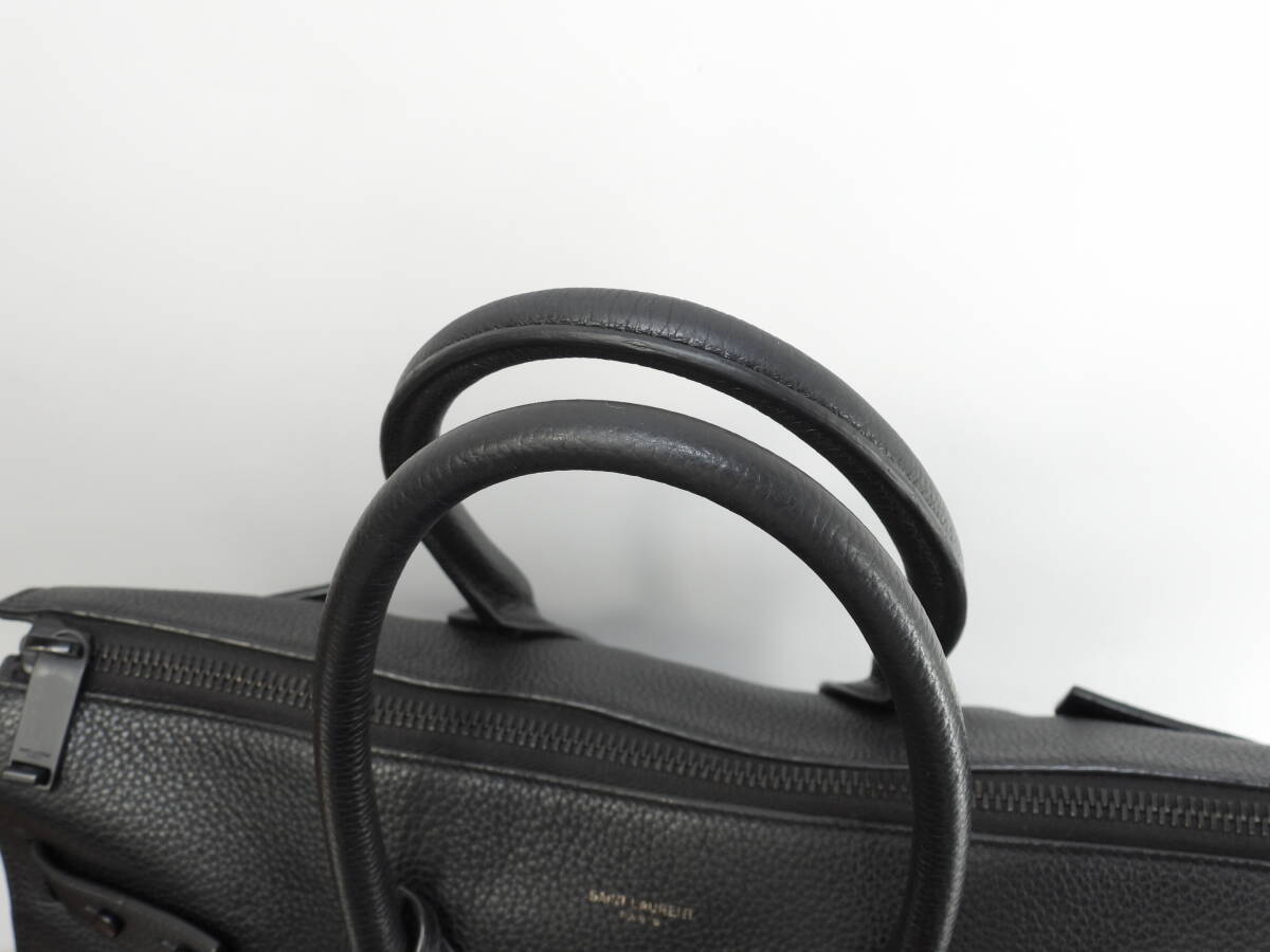 サンローラン サックドジュール YSL レザー黒 メンズトート サンローラン サックドジュール YSL レザー黒 メンズトート